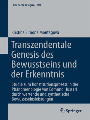 cover image of Transzendentale Genesis des Bewusstseins und der Erkenntnis
